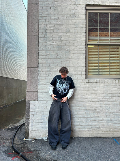 good v evil double layered tee