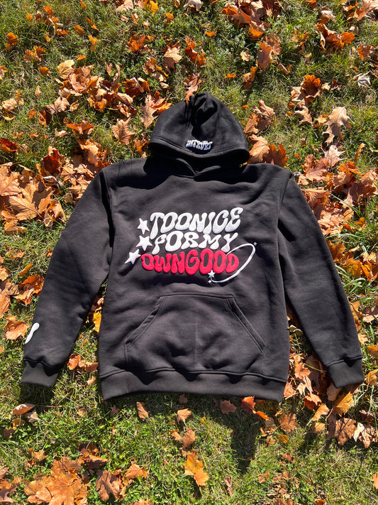 Too Nice For My Own Good Hoodie - Black